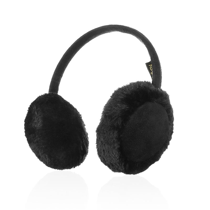 Aurya Kids Classic Ear Warmers/Earmuffs-Winter Faux Fur Warm Ear Muffs for Boys and Girls (Black) - Image 1